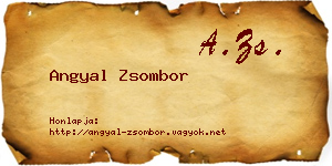 Angyal Zsombor névjegykártya