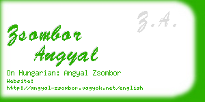 zsombor angyal business card